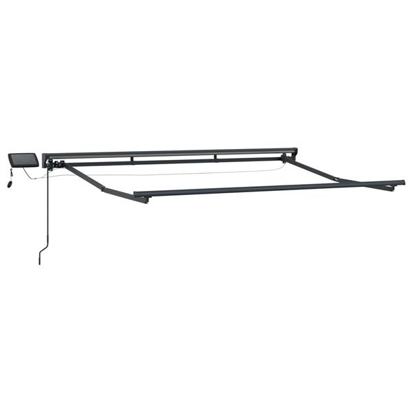 Grote foto vidaxl handmatige luifelhouder met led antraciet 3 5 x 2 m aluminium tuin en terras overige tuin en terras