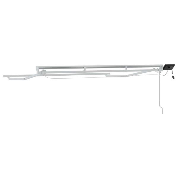 Grote foto vidaxl handmatige luifelhouder met led wit 3 5 x 2 5 m aluminium tuin en terras overige tuin en terras