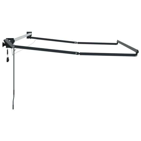 Grote foto vidaxl elektrisch uitschuifbaar zonnescherm frame antraciet aluminium tuin en terras overige tuin en terras