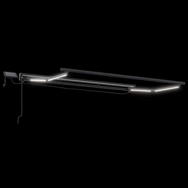 Grote foto vidaxl handmatige luifelhouder met led antraciet 3 5 x 2 5 m tuin en terras overige tuin en terras