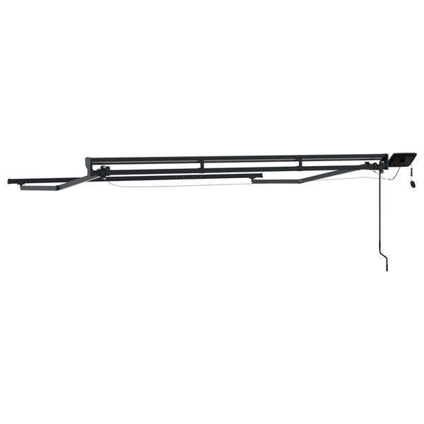 Grote foto vidaxl handmatige luifelhouder met led antraciet 3 5 x 2 m aluminium tuin en terras overige tuin en terras