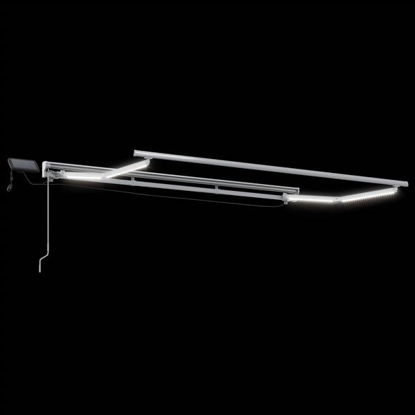 Grote foto vidaxl handmatige luifelhouder met led wit 3 5 x 2 m aluminium tuin en terras overige tuin en terras