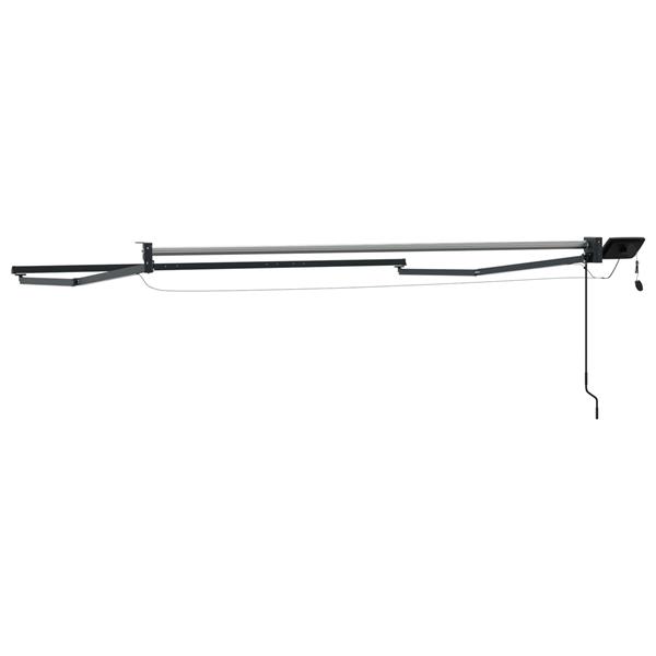 Grote foto vidaxl elektrisch uitschuifbaar zonnescherm frame antraciet 3 x 2 5 m tuin en terras overige tuin en terras