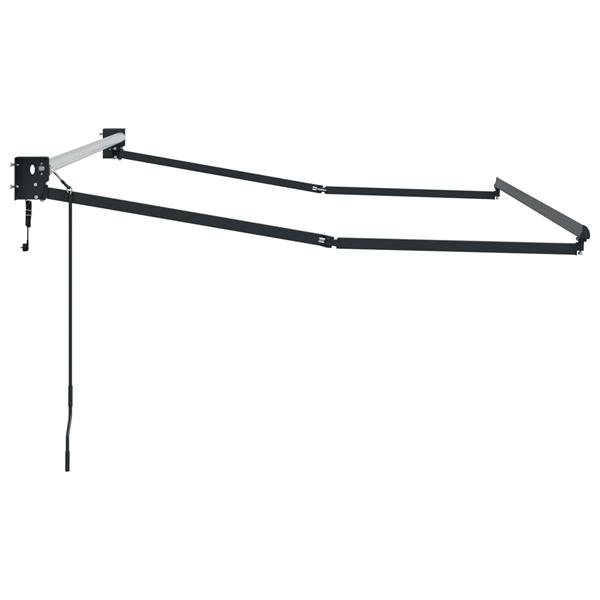 Grote foto vidaxl elektrisch uitschuifbaar zonnescherm frame antraciet 2 5 x 2 m tuin en terras overige tuin en terras