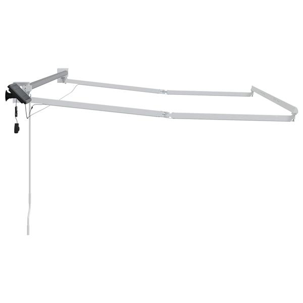 Grote foto vidaxl elektrisch uitschuifbaar zonnescherm frame wit 3 5 x 2 5 m tuin en terras overige tuin en terras