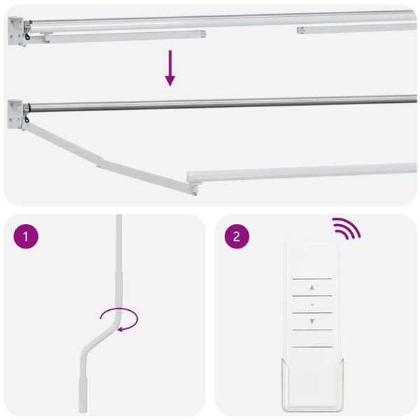 Grote foto vidaxl elektrisch uitschuifbaar zonnescherm frame wit 3 5 x 2 m tuin en terras overige tuin en terras