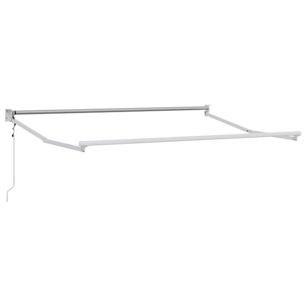 Grote foto vidaxl elektrisch uitschuifbaar zonnescherm frame wit 2 5 x 2 m tuin en terras overige tuin en terras