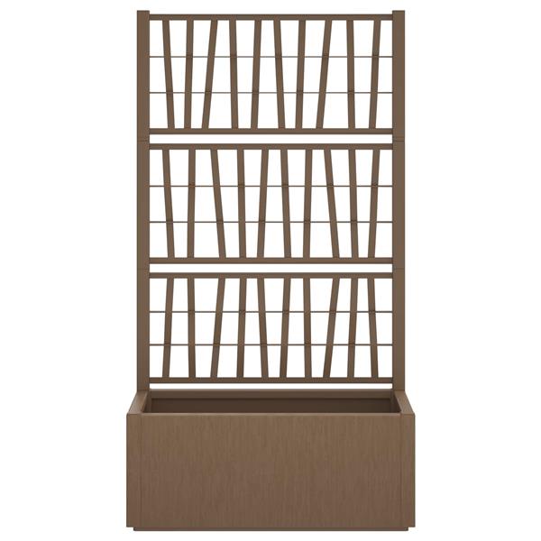 Grote foto vidaxl tuindruppel met trellis bruin 80 x 36 x 140 cm pp tuin en terras overige tuin en terras