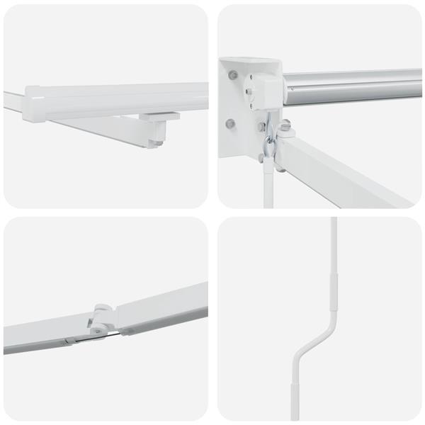 Grote foto vidaxl elektrisch uitschuifbaar zonnescherm frame wit 3 5 x 2 m tuin en terras overige tuin en terras