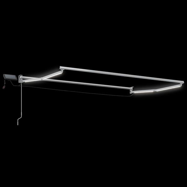 Grote foto vidaxl elektrisch uitschuifbaar zonnescherm frame wit 2 5 x 2 m tuin en terras overige tuin en terras