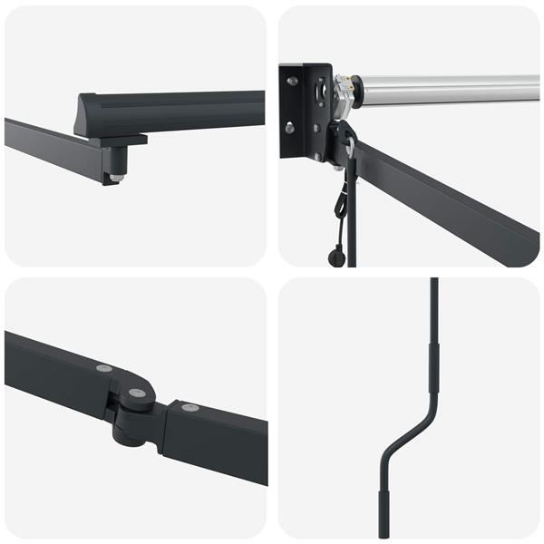 Grote foto vidaxl elektrisch uitschuifbaar zonnescherm frame antraciet 3 5 x 2 m tuin en terras overige tuin en terras