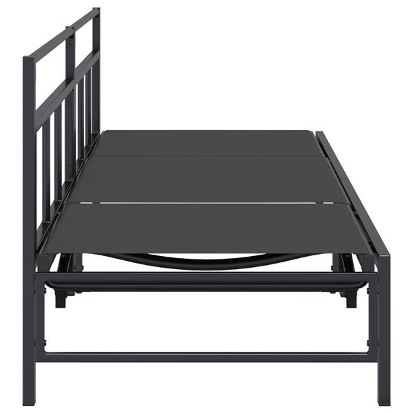 Grote foto vidaxl ligstoel zwart 200 x 62 x 59 5 cm textileen tuin en terras tuinmeubelen