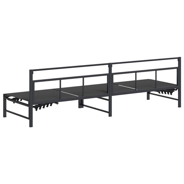 Grote foto vidaxl ligstoel zwart 200 x 62 x 59 5 cm textileen tuin en terras tuinmeubelen