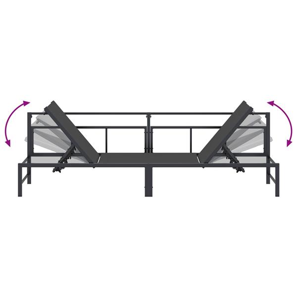 Grote foto vidaxl ligstoel zwart 200 x 62 x 59 5 cm textileen tuin en terras tuinmeubelen