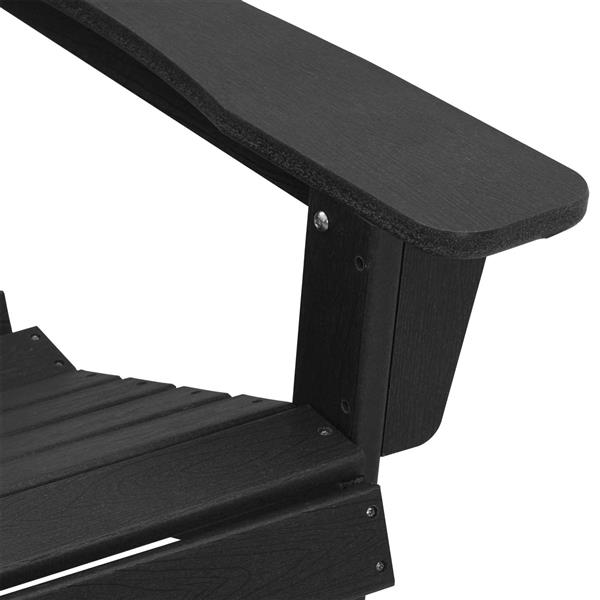 Grote foto vidaxl adirondack stoel zwart 82 x 74 x 92 cm hdpe tuin en terras tuinmeubelen