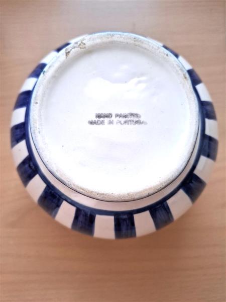 Grote foto 2 handgeschilderde portugese bloempotten tuin en terras bloempotten