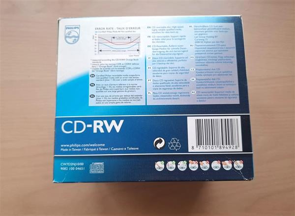 Grote foto box met 9 sealed cd rw van philips computers en software cd roms dvd en blu rays schrijfbaar