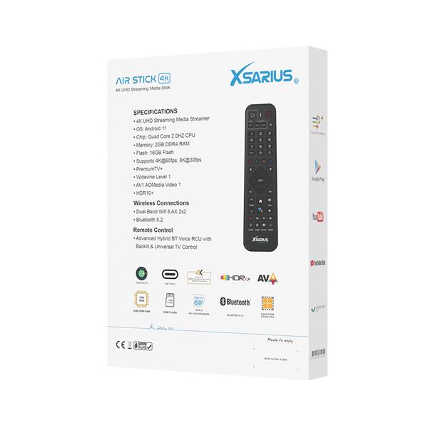 Grote foto retour product xsarius air tv stick 4k uhd telecommunicatie zenders en ontvangers