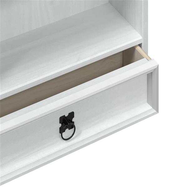 Grote foto vidaxl cd kast wit 52 x 17.5 x 103 cm massief grenenhout huis en inrichting overige