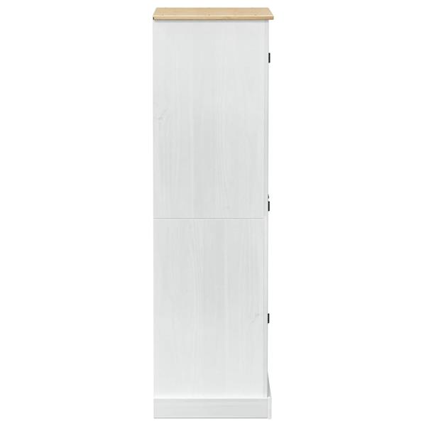 Grote foto vidaxl kasten met lade wit 76 x 50 x 170 cm massief grenenhout huis en inrichting overige