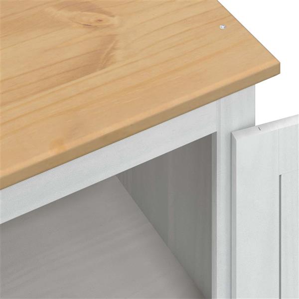 Grote foto vidaxl kasten met lade wit 55 x 38 x 170 cm massief grenenhout huis en inrichting overige