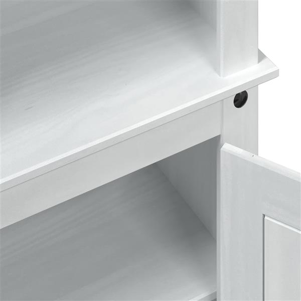 Grote foto vidaxl schoenenkast wit 86 x 38.5 x 1080 cm massief grenenhout huis en inrichting overige