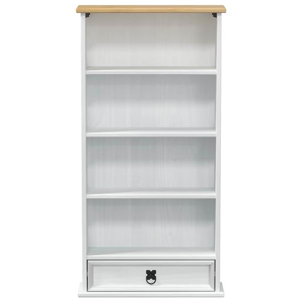 Grote foto vidaxl cd kast wit 52 x 17.5 x 103 cm massief grenenhout huis en inrichting overige