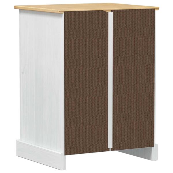 Grote foto vidaxl hifi kast wit 60 x 50 x 82 cm massief grenenhout huis en inrichting overige