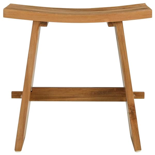 Grote foto vidaxl badkamer kruk bruin 50 x 29 5 x 50 5 cm massief teakhout huis en inrichting stoelen