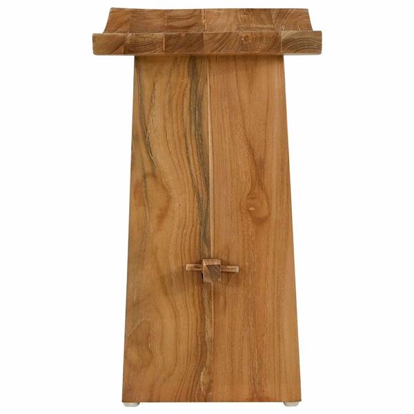 Grote foto vidaxl badkamer kruk bruin 50 x 29 5 x 50 5 cm massief teakhout huis en inrichting stoelen