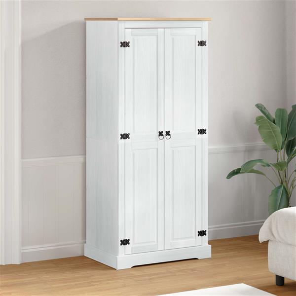 Grote foto vidaxl kasten met plank wit 76 x 50 x 170 cm massief grenenhout huis en inrichting overige