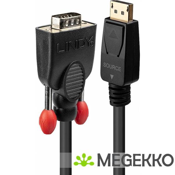 Grote foto lindy 41943 displayport vga zwart kabeladapter verloopstukje computers en software overige computers en software