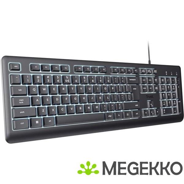 Grote foto trust primo verlicht toetsenbord computers en software toetsenborden