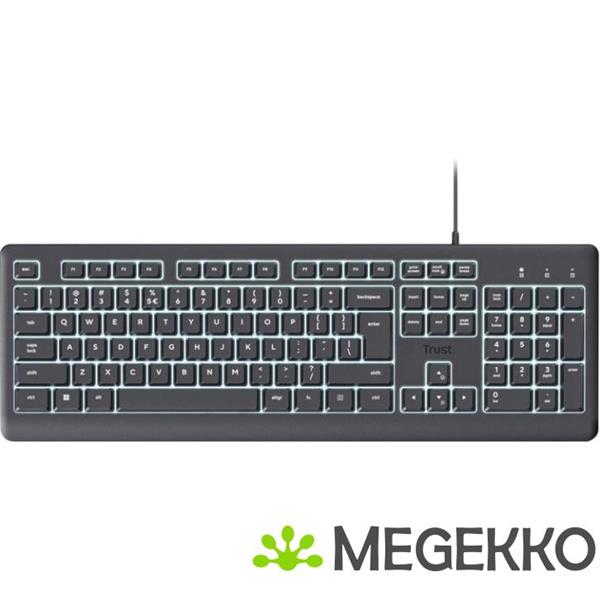 Grote foto trust primo verlicht toetsenbord computers en software toetsenborden