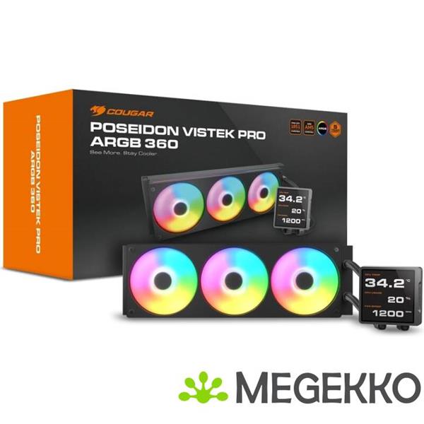 Grote foto cougar poseidon vistek pro argb 360 zwart computers en software overige computers en software