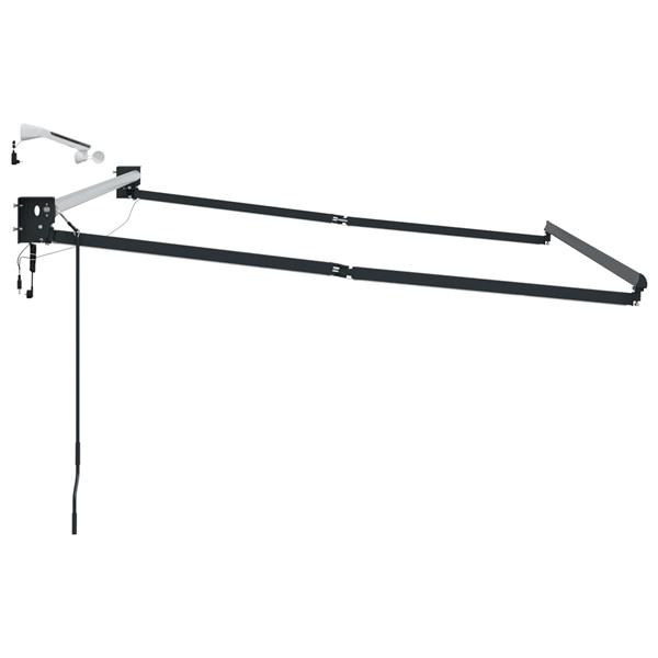 Grote foto vidaxl elektrisch uitschuifbaar zonnescherm frame antraciet 3 x 2 5 m tuin en terras overige tuin en terras