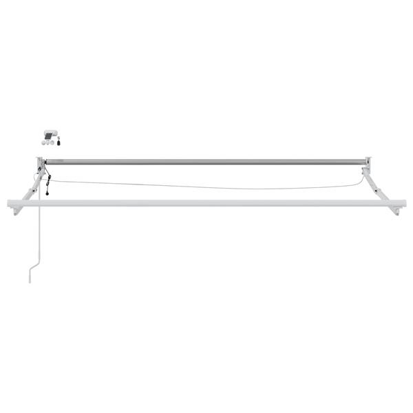 Grote foto vidaxl elektrisch uitschuifbaar zonnescherm frame wit 3 5 x 2 m tuin en terras overige tuin en terras