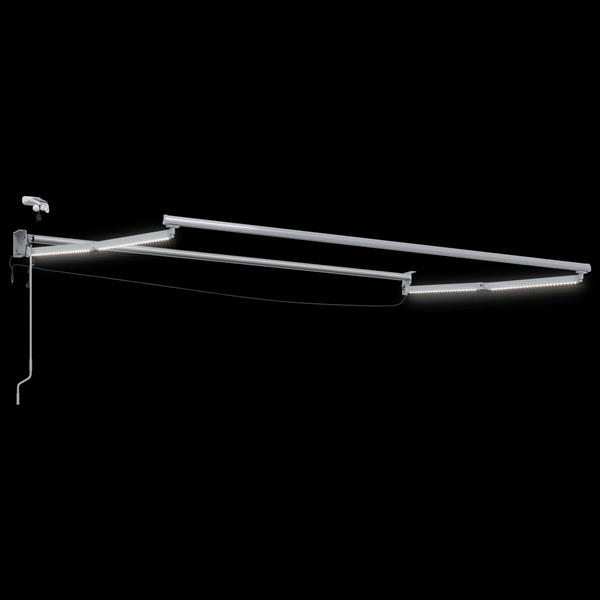 Grote foto vidaxl elektrisch uitschuifbaar zonnescherm frame wit 2 5 x 2 m tuin en terras overige tuin en terras