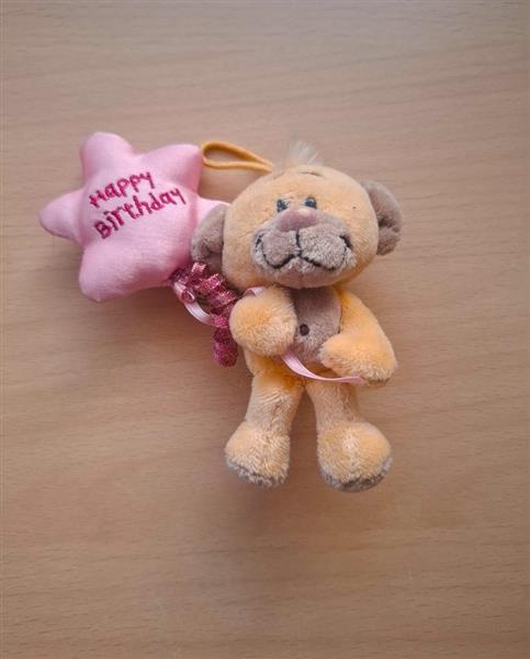 Grote foto vintage pimboli beertje met verjaardagsballon verzamelen diddl