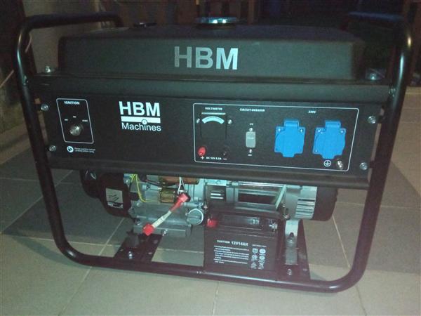 Grote foto stroom aggregaat hbm machines 5500w doe het zelf en verbouw aggregaten