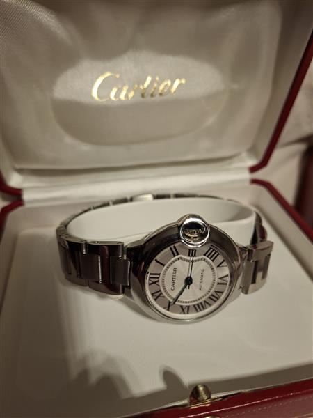 Grote foto horloge cartier ballon blue 33mm sieraden tassen en uiterlijk dames