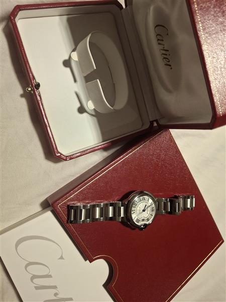 Grote foto horloge cartier ballon blue 33mm sieraden tassen en uiterlijk dames