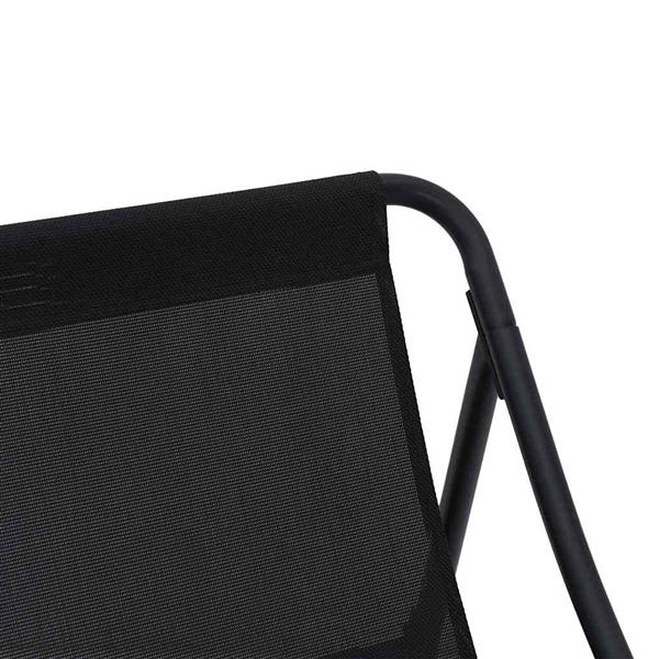 Grote foto vidaxl tuinmeubelen zwart 110 x 81 x 71 cm gepoedercoat staal tuin en terras tuinmeubelen