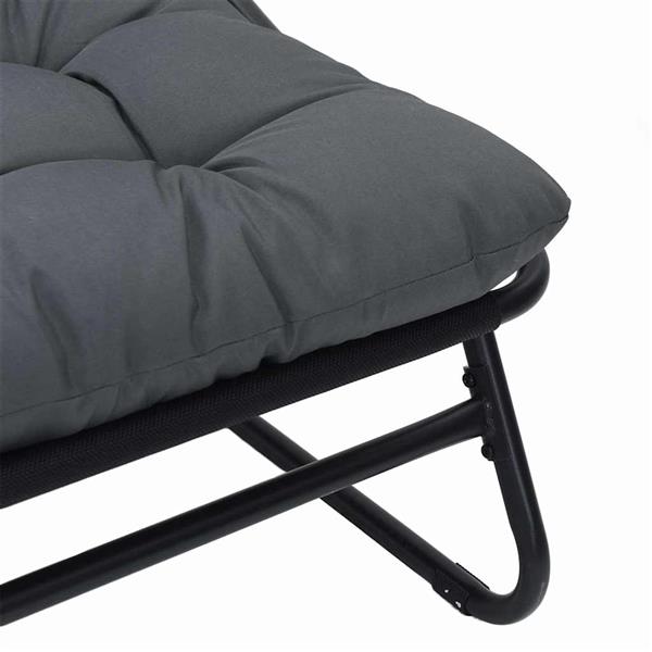 Grote foto vidaxl tuinmeubelen zwart 110 x 81 x 71 cm gepoedercoat staal tuin en terras tuinmeubelen