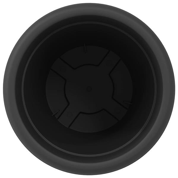 Grote foto vidaxl ronde bloempot 24 pcs zwart 26 x 21.5 cm kunststof tuin en terras overige tuin en terras