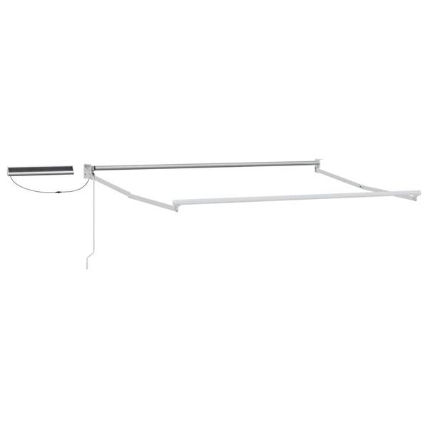 Grote foto vidaxl elektrisch uitschuifbaar zonnescherm frame wit 3 x 2 m staal tuin en terras overige tuin en terras