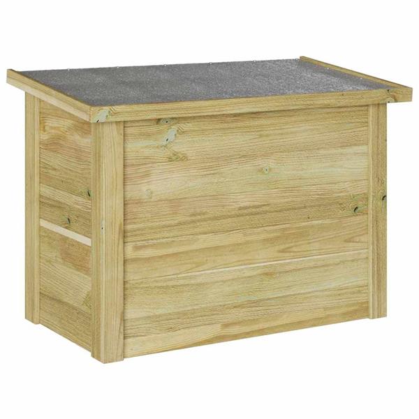 Grote foto vidaxl opbergbox naturel 80 x 44 5 x 57 5 cm ge mpregneerd grenenhout tuin en terras overige tuin en terras
