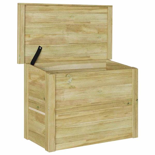 Grote foto vidaxl opbergbox naturel 80 x 44 5 x 57 5 cm ge mpregneerd grenenhout tuin en terras overige tuin en terras