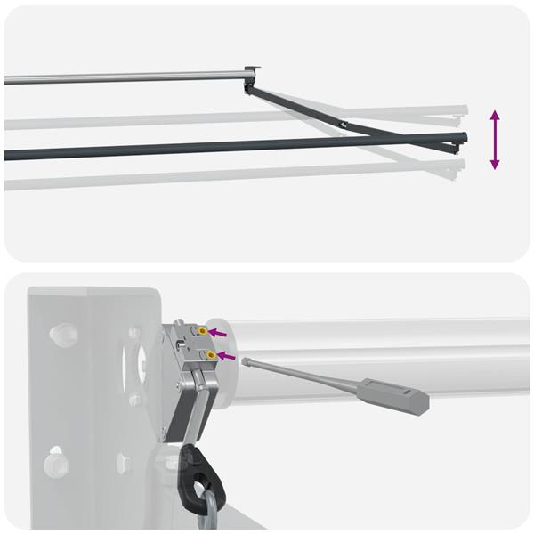 Grote foto vidaxl elektrisch uitschuifbaar zonnescherm frame antracietkleurig tuin en terras overige tuin en terras