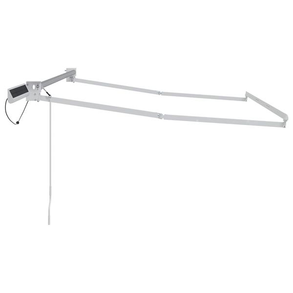 Grote foto vidaxl elektrisch uitschuifbaar zonnescherm frame wit 2 5 x 2 m staal tuin en terras overige tuin en terras